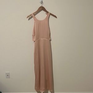 Express formal rose colored dress, size medium , strapless with cut out on sides